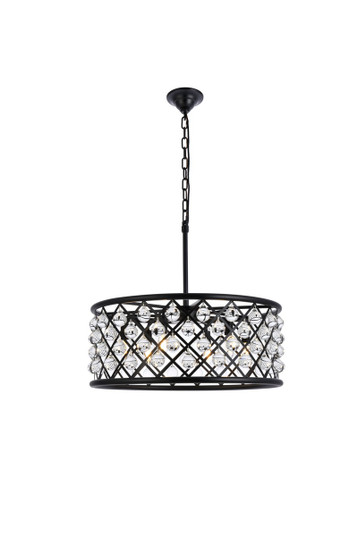 Madison Six Light Chandelier in Matte Black (173|1213D25MB/RC)