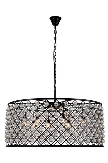 Madison Ten Light Chandelier in Matte Black (173|1213G43MB/RC)