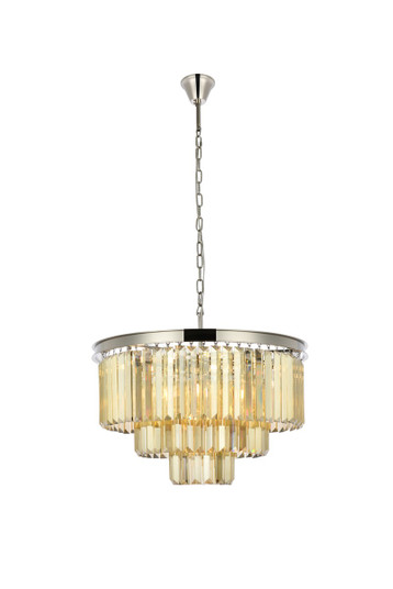 Sydney Nine Light Chandelier in Polished nickel (173|1231D26PN-GT/RC)