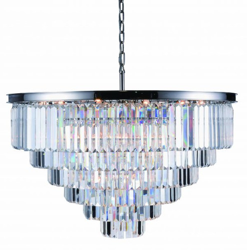 Sydney 33 Light Chandelier in Polished Nickel (173|1231D44PN/RC)