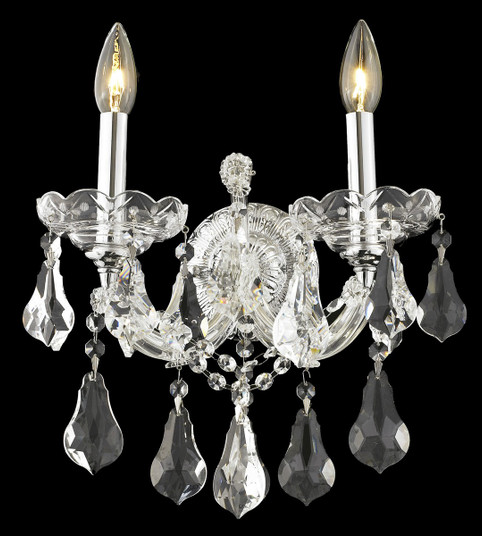 Maria Theresa Two Light Wall Sconce in Chrome (173|2801W2C/RC)