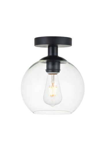 BAXTER One Light Flush Mount in Black and Clear (173|LD2204BK)