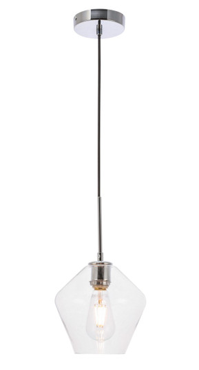 Gene One Light Pendant in Chrome and Clear glass (173|LD2256C)