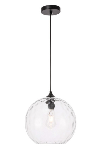 Gibson One Light Pendant in Black and Clear glass (173|LD2283)