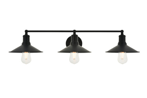 Etude Three Light Wall Sconce in black (173|LD4033W33BK)