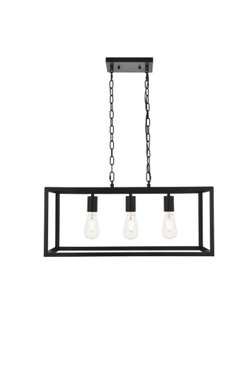 Resolute Three Light Pendant in black (173|LD4063D25BK)