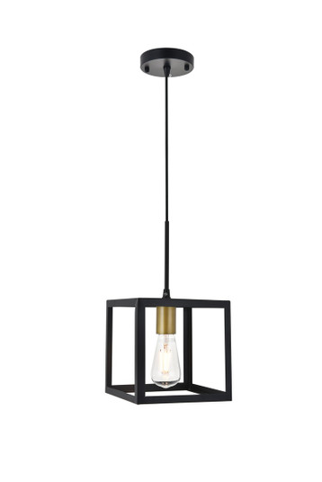 Resolute One Light Pendant in brass and black (173|LD4063D8BRB)