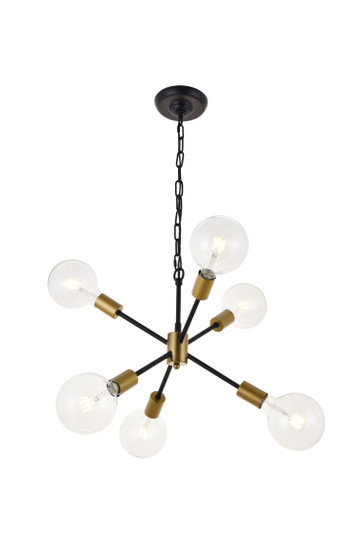 Nolan Six Light Pendant in Matte black (173|LD5033D16BRB)