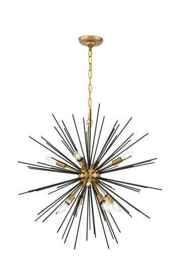 Timber Eight Light Pendant in brass (173|LD5038D30BK)