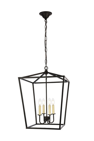 Maddox Four Light Pendant in Black (173|LD6008D17BK)