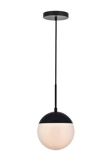 Eclipse One Light Pendant in Black and frosted white (173|LD6026BK)