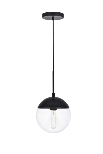 Eclipse One Light Pendant in Black and Clear (173|LD6027BK)