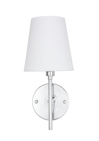Cason One Light Wall Sconce in Chrome and White shade (173|LD6184C)