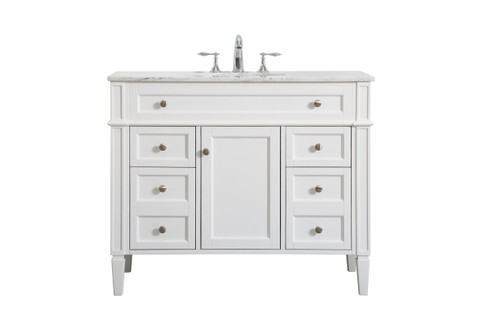Park Avenue Single Bathroom Vanity in White (173|VF12542WH)
