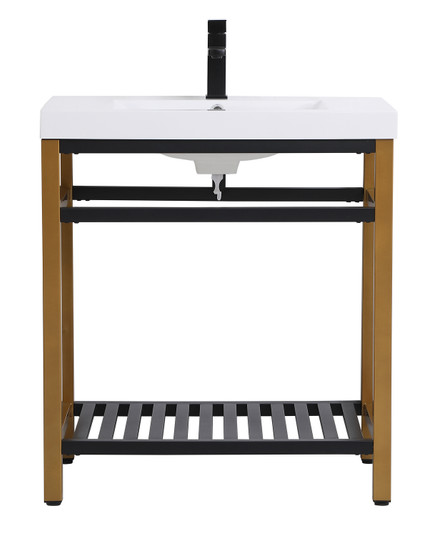 Raya Single Bathroom Vanity in Golden Black (173|VF14030GB)