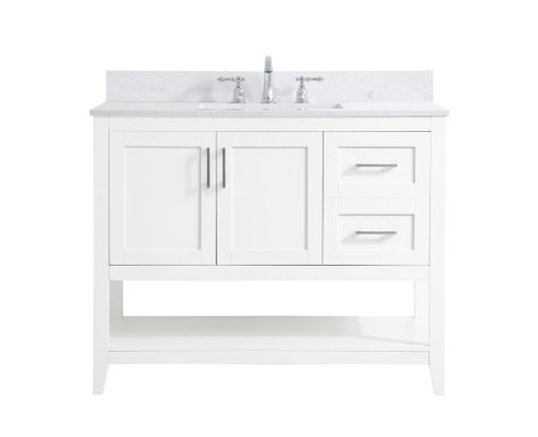 Aubrey Bathroom Vanity Set in White (173|VF16042WH-BS)