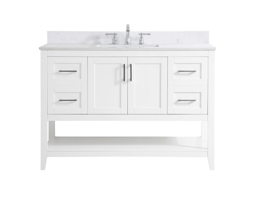 Aubrey Bathroom Vanity Set in White (173|VF16048WH-BS)