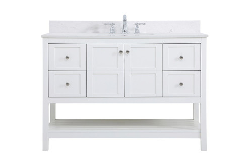 Theo Bathroom Vanity Set in White (173|VF16448WH-BS)