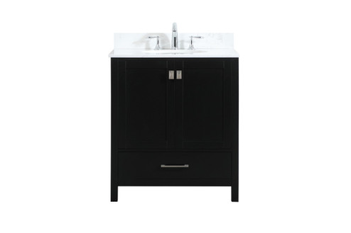 Irene Vanity Sink Set in black (173|VF18830BK-BS)