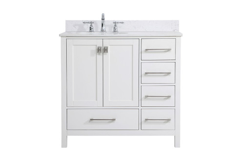 Irene Bathroom Vanity Set in White (173|VF18836WH-BS)