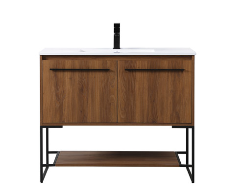 Gerard Single Bathroom Vanity in Walnut Brown (173|VF42040WB)