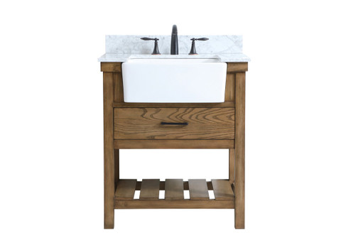 Clement Single Bathroom Vanity in driftwood (173|VF60130DW-BS)