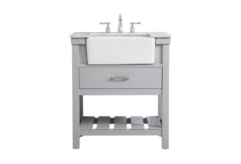 Clement Single Bathroom Vanity in grey (173|VF60130GR)