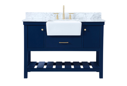 Clement Single Bathroom Vanity in blue (173|VF60148BL-BS)