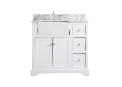 Franklin Single Bathroom Vanity in White (173|VF60236WH-BS)