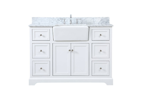 Franklin Single Bathroom Vanity in White (173|VF60248WH-BS)