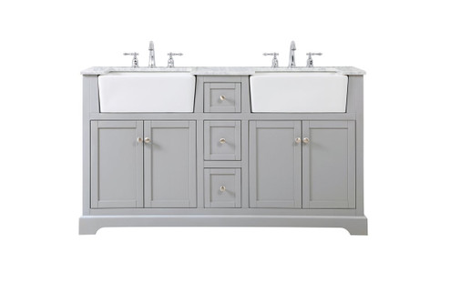 Franklin Double Bathroom Vanity in Grey (173|VF60260DGR)