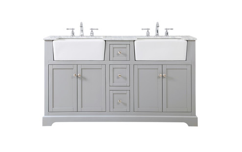 Franklin Double Bathroom Vanity in grey (173|VF60260DGR)