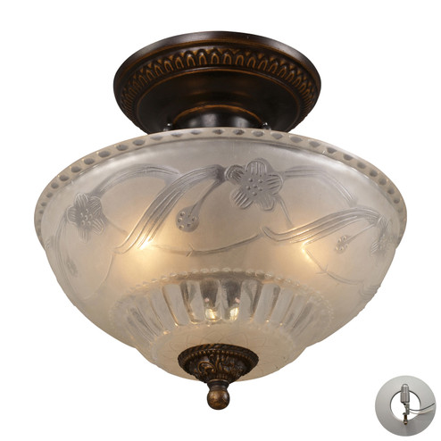 Restoration Three Light Semi Flush Mount in Golden Bronze (45|08098-AGB-LA)