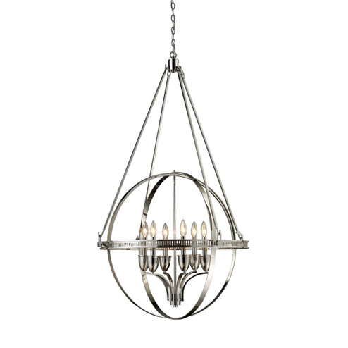 Hemispheres Six Light Chandelier in Polished Nickel (45|10193/6)