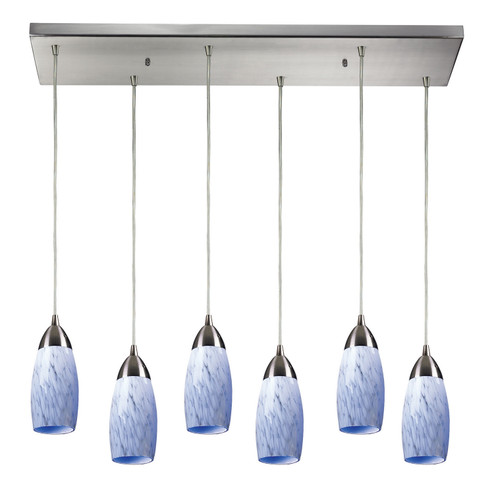 Milan Six Light Pendant in Satin Nickel (45|110-6RC-SW)