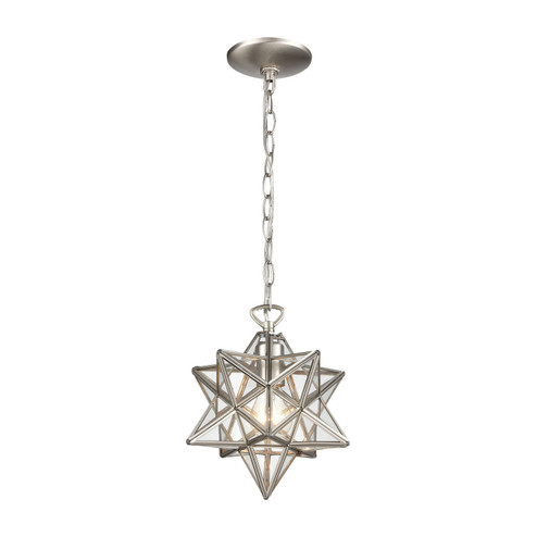 Moravian Star One Light Mini Pendant in Antique Nickel (45|1145-013)