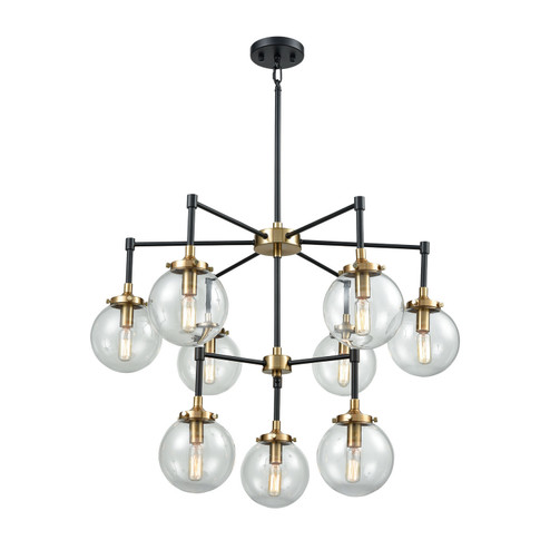 Boudreaux Nine Light Chandelier in Matte Black (45|14438/6+3)