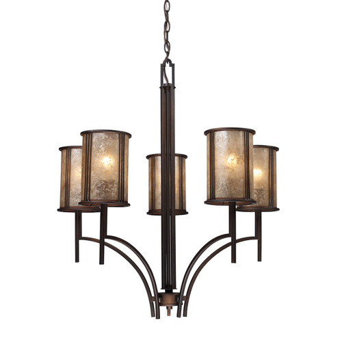 Barringer Five Light Chandelier in Aged Bronze (45|15035/5)