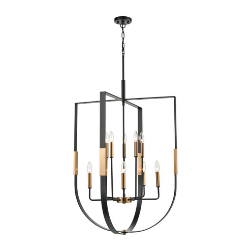 Heathrow Ten Light Chandelier in Matte Black (45|15459/10)