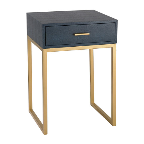Shagreen Accent Table in Navy (45|180-011)