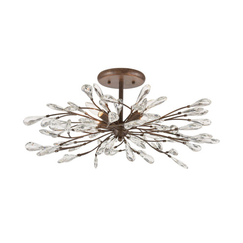 Crislett Four Light Semi Flush Mount in Sunglow Bronze (45|18254/4)