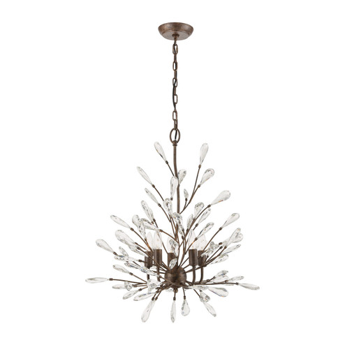 Crislett Five Light Chandelier in Sunglow Bronze (45|18257/5)