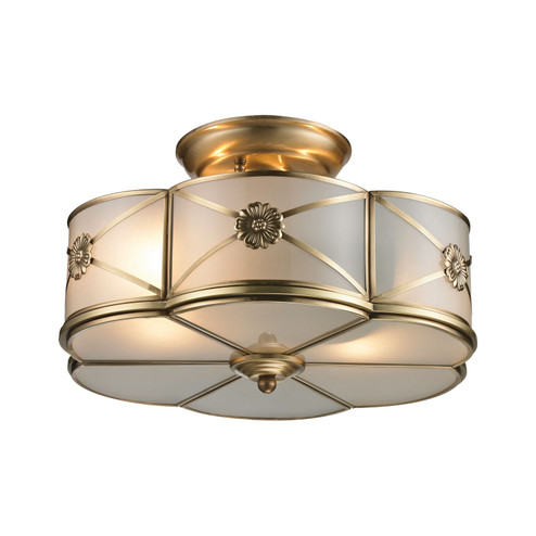 Preston Two Light Semi Flush Mount in Brushed Brass (45|22002/2)