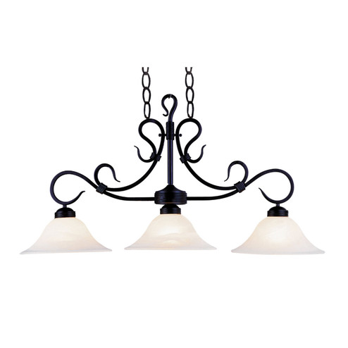 Buckingham Three Light Linear Chandelier in Matte Black (45|247-BK)