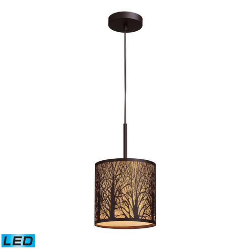 Woodland Sunrise LED Mini Pendant in Aged Bronze (45|31073/1-LED)