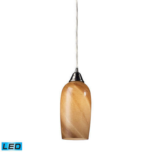 Sandstone LED Mini Pendant in Satin Nickel (45|31137/1-LED)