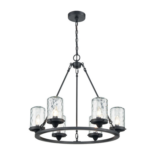 Torch Six Light Outdoor Pendant in Charcoal (45|45406/6)