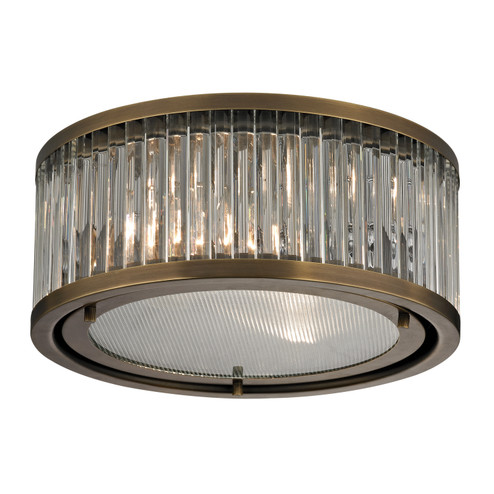 Linden Manor Two Light Flush Mount in Aged Brass (45|46122/2)