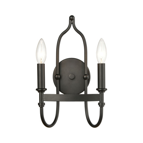 Wickshire Two Light Wall Sconce in Matte Black (45|46381/2)