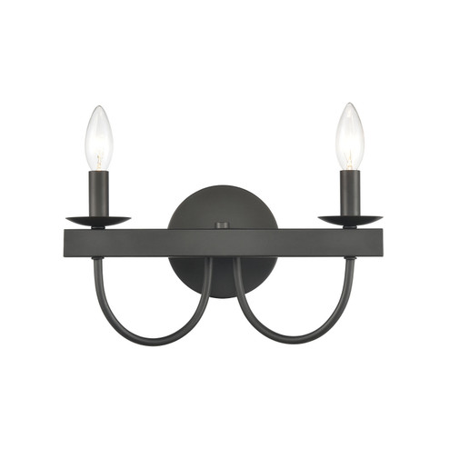 Williamson Two Light Vanity in Black (45|75074/2)